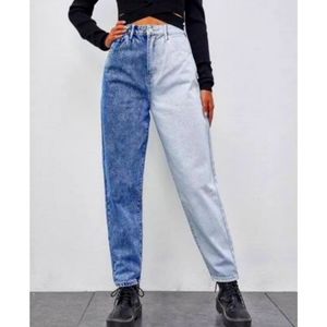 NEW Blue Savvy two tone high rise mom jeans